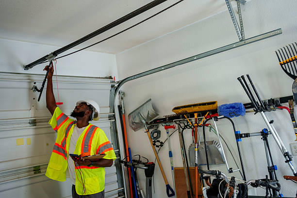 Professional Garage Door Panel Replacement technician working in Glasco, NY